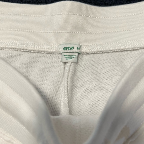 Aerie White Drawstring High Waist Shorts - Picture 3 of 4